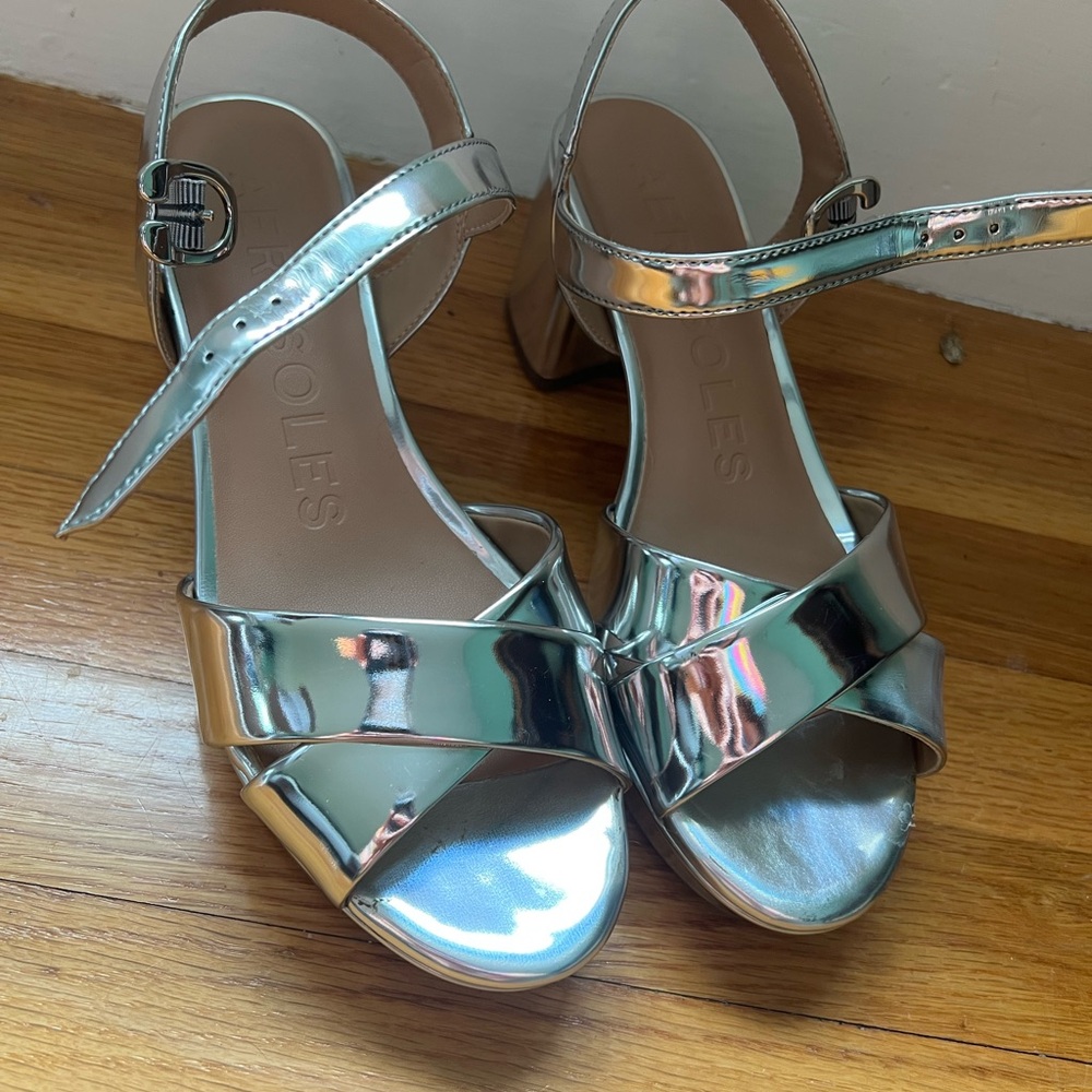 AEROSOLES Cosmos Silver Faux Leather